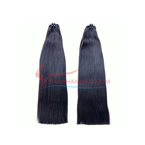 ¡Tan caliente 2025! Extensiones de cabello liso de hueso Paquetes Pelucas de cabello crudo vietnamita Cabello humano virgen dibujado doble Todo el color - Product Image 2