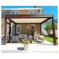 Gazebo de jardin à toit rigide avec finition anthracite thermolaquée et auvent à lames orientables résistant aux intempéries pour un confort quotidien en extérieur