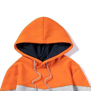 Sweat à capuche personnalisé 100 % coton molletonné, couleur unie, coupe ample pour homme, épais, style streetwear printemps - Product Image 6