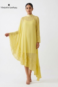 Vestido Casual de Seda con Cuello Alto para Mujer, con Relleno en el Pecho, Tela Suave y Transpirable, Elegante para Uso Diario y Fiestas - Product Image 6