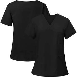 Wholesale Top Pants Short Sleeve Beauty Hospital Staff Uniform Women Men <b>Doctor</b> Nurse Signature Pocket Zip Scrub Scrubs <b>Set</b> - Product Image 2