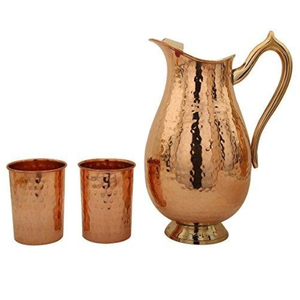 Jarra de Cobre Martillado de 1.5L, Estilo Vintage, Jarra Metálica Resistente para Bebidas, Decoración de Fiestas, Jarra de Cobre Puro en Oferta - Product Image 5