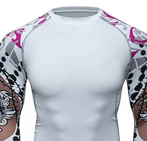 Men Rash Guard Long Sleeve Plain Wholesale BJJ Rash Guards Custom Blank <b>Compression</b> <b>Shirts</b> Design Your Own Swim <b>Shirt</b> Rash Guard - Product Image 1