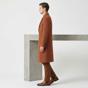 Autumn <b>Winter</b> New British <b>Men</b> Over Coat European Double Breasted Button Closure Long Solid Color Trench Coat - Product Image 4