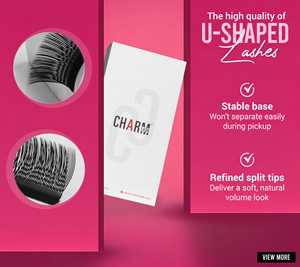 ขนตาปลอม Charmlash ขายส่ง ขนตาแบบพัดสำเร็จรูปรูปตัวยู ขนตาเมกะวอลลุ่ม บรรจุภัณฑ์แบบกำหนดเอง ถาดขนตา ความหนา 0.07 - Product Image 1