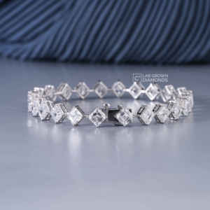 Pulsera de Cadena de Plata S925 de Lujo con Moissanita Corte Esmeralda para Mujer, Calidad VS EF, Trece Quilates, Joyería para Aniversario de Bodas - Product Image 4