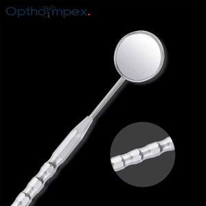 Miroir buccal dentaire manuel de haute qualité, outil de diagnostic oral, poignée en acier inoxydable, prise en main ergonomique, surface de visualisation claire - Product Image 3