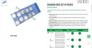 Juego de Discos de Diamante en Bolsa con Mandriles de Varios Tamaños, de 16 mm a 100 mm, Herramientas de Joyería, Juego de Discos de Corte y Pulido de Vidrio |   N.° de artículo GS-49A - Product Image 2