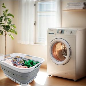 Cesto per Bucato Pieghevole in Plastica da 42L (11 Galloni), Contenitore/Organizzatore Salvaspazio Richiudibile - Product Image 2