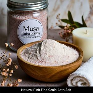 Sel de l'Himalaya Blanc Naturel à Grains Fins – Essence de Bain Minérale pour Spa, Thérapie Relaxante Écologique, Cristal Sculpté pour Bain Corporel Doux - Product Image 3