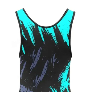 ชุดนักมวยปล้ำชาย พิมพ์ลายแบบ Sublimation ทรงเข้ารูป แห้งเร็ว ระบายเหงื่อได้ดี ผลิตจากโพลีเอสเตอร์ 100% ออกแบบลายเองได้ ขนาดผู้ใหญ่ - Product Image 4
