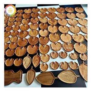 ชามไม้ทำมือรักษ์โลก แกะสลักลายธรรมชาติ ถาดเสิร์ฟตกแต่ง ถาดใส่ปลา ผลไม้ สลัด ขนม ขายส่ง - Product Image 2