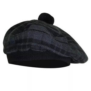 Chapeau personnalisé OEM ODM pour homme, gris, style TAM O SHANTER, béret, Balmorals, Tartan, Tammy - Product Image 1