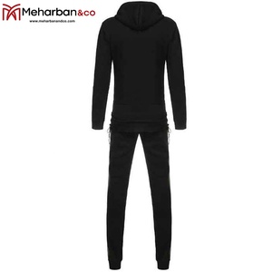 Custom Unisex Casual Sport Jogging Sweatsuit Blanco Negro 2 piezas Set Plus Size Track Suits para hombres Invierno - Product Image 3
