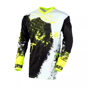 Pantalon de course moto pour homme, blanc, noir, jaune fluo, impression par sublimation, séchage rapide, toutes saisons - Product Image 3