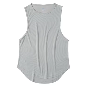 Débardeur de sport pour hommes, style décontracté d'été, en matière légère, avec découpe des emmanchures et col rond, vente en gros - Product Image 6