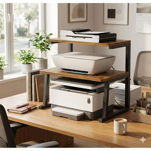 Modern Three-Layer Iron Metal <b>Standing</b> Type <b>Printer</b> Storage Rack with Multifunctional Design - Product Image 5