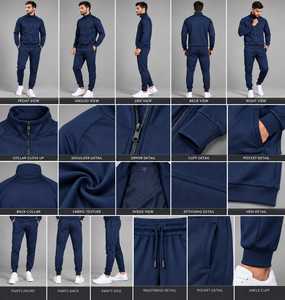 Ensemble de survêtement pour homme Hoserz International Winter Solid, en polaire respirant 280g, avec poches latérales, personnalisable, fabricant OEM. - Product Image 6