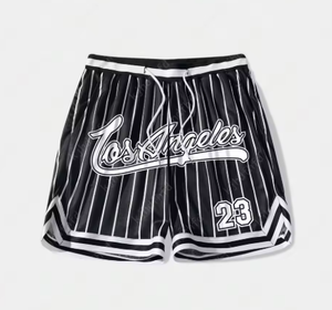 Pantalones Cortos de Baloncesto con Diseño Retro de Fuego para Hombre, Transpirables, de Poliéster, Estilo Deportivo Urbano, Cintura Elástica, Tallas Grandes - Product Image 6