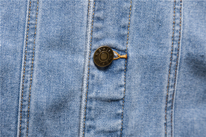 Chaqueta de Mezclilla de Algodón para Hombre 2025, Chaquetas y Abrigos de Mezclilla para Hombre, Chaqueta Casual de Color Sólido con Solapa y Cierre de Botón, Corte Ajustado, Chaqueta de Mezclilla para Otoño - Product Image 5