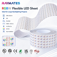 Feuille lumineuse LED flexible professionnelle UL/ETL super fine 4-en-1 RGBW 24V 25W 1500LM L10000*W240mm pour enseignes publicitaires et éclairage de boîtes lumineuses