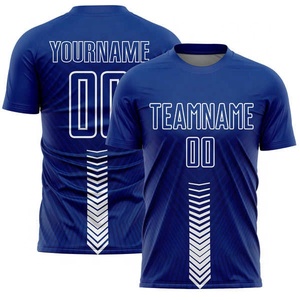 Camiseta de Fútbol Sublimada con Nombre de Equipo Personalizado, Secado Rápido, Manga Corta, Cuello Redondo, para Hombre, OEM/ODM Disponible - Product Image 1