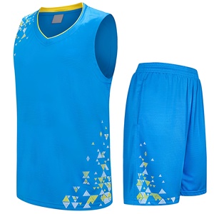 ชุดบาสเก็ตบอลผู้ชายขายส่ง ออกแบบสำหรับทีม เสื้อเจอร์ซีย์ระบายอากาศ กางเกงขาสั้น ชุดกีฬาคุณภาพสูง ขายส่ง - Product Image 1