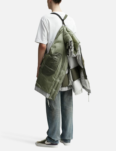 Veste matelassée à capuche pour homme, coupe-vent, épaisse, en polyester, avec blocs de couleur, manteau d'hiver décontracté, coupe ample avec fermeture éclair et poches - Product Image 6