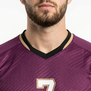 Ensemble de maillots de football personnalisés, écologiques, durables, respirants, 100% polyester, imprimés par sublimation, col rond, manches courtes, pour adultes - Product Image 5