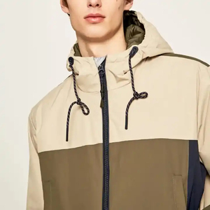 Chaqueta Cortavientos con Capucha, Transpirable, Talla Grande, Informal, para Exteriores, 100% Poliéster, Resistente al Viento, de Fabricante - Product Image 3