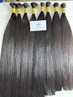 Cabello Humano Vietnamita de Primera Calidad 100% Natural Sin Procesar Virgen Remy Negro Natural con Cutícula Alineada Liso