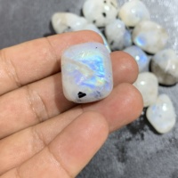 Pierre de lune arc-en-ciel naturelle polie en gros, qualité AAAA, certifiée IGI, avec effets de changement de couleur, bijoux personnalisables, taille unique