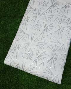 Tela de Encaje con Lentejuelas y Bordado Personalizado, Tela de Lujo con Cuentas para Vestidos de Moda Africana - Product Image 6