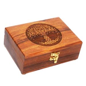 Boîte en bois gravée au laser sur mesure à prix d'usine, petite boîte en bois gravée au laser, boîte à bijoux, boîte de rangement, étui de vente en gros - Product Image 3