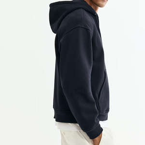 SAAR INDUSTRIES Sudadera con Capucha y Cremallera de Manga Larga con Logotipo Personalizado en Color Negro, Tela de Forro Polar de Alta Calidad de 380 g/m², Sin Bolitas - Product Image 2