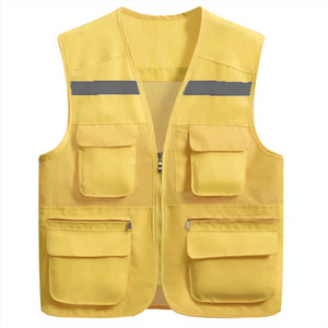Chaleco de Pesca Personalizado de Tela de Poliéster y Nailon Liso para Hombre, Chaleco de Pesca de Lujo Transpirable con Logotipo Estampado para Hombre - Product Image 1