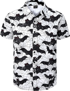เสื้อเชิ้ตพิมพ์ลายกราฟิกสำหรับผู้ชาย แขนสั้น ติดกระดุม สไตล์ลำลอง แฟชั่นสตรีทแวร์ คุณภาพสูง รับผลิตแบบ OEM ODM ขายส่งจำนวนมาก - Product Image 2