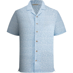 <b>Men</b>’s <b>Seersucker</b> Button Down <b>Shirt</b>, Short Sleeve Lightweight Summer Beach <b>Shirt</b> <b>for</b> Casual, Vacation, Resort, and Everyday Wear - Product Image 1