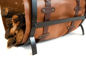 Sac de transport pour bûches en cuir véritable, robuste, portable, pour foyer, sac de transport pour bois de chauffage, équipement de camping LLR-0136 - Product Image 5