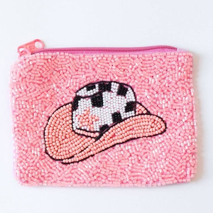 Porte-monnaie artisanal perlé et brodé de perles de rocaille, dernier design, avec couleur personnalisable pour femmes et jeunes filles - Product Image 4