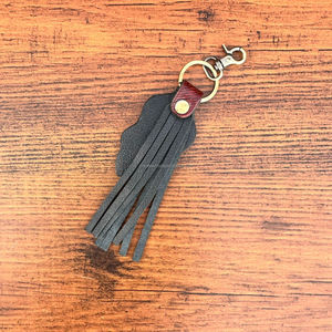 Llavero de cuero con flecos personalizado occidental, llavero de cuero genuino, llavero de vaquera, llaveros de cuero de lujo - Product Image 5