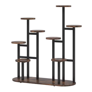 Multi Tier Wooden Metal Plant <b>Stand</b> Indoor Outdoor Flower <b>Pot</b> Display Shelf for Home Garden Balcony Decor - Product Image 4