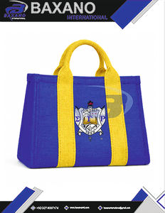 Sac fourre-tout en jute résistant à l'eau avec fermeture éclair et lettres grecques élégantes pour les membres de la sororité Sigma Gamma Rho SGR - Product Image 4