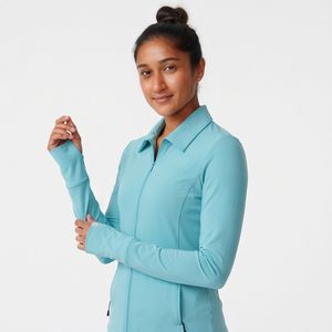 Sports Training <b>Jacket</b> <b>Women</b> Athletic Teamwear <b>Lightweight</b> Polyester <b>Jacket</b> Ladies Turn Down Collar Sports Training <b>Jackets</b> - Product Image 4