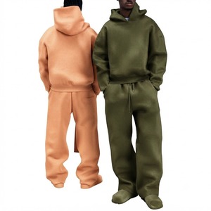 Conjunto de Sudadera con Capucha y Pantalones Unisex 100% Algodón, Estilo Urbano, Transpirable, Elástico en Cuatro Direcciones, Ecológico, Corte Regular, Largo Completo - Product Image 3