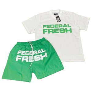 Ensemble de sport respirant en coton pour hommes, t-shirt et short, grandes tailles, vente en gros, 2 pièces - Product Image 2