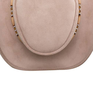 GENERSA SPORTS Cowboy <b>Hat</b> Unisex Beaded <b>Band</b> Mesh Ventilation Light Brown Casual Outdoor Spring Summer Adult Adjustable - Product Image 4