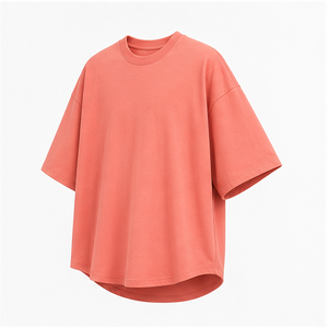 Camiseta de Manga Corta para Hombre, Cuello Redondo, Oversize, de Algodón Viscosa Coral Suave, Personalizada, MTS-OVR-0048 - Product Image 3