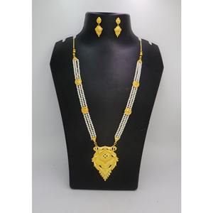 Joyería Antigua India chapada en oro de moda latón puro indio nupcial boda desgaste joyería conjunto de collar de alta calidad - Product Image 5