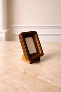 Wooden Rectangular Photo <b>Frame</b> Minimalist Design Tabletop Vertical Orientation Natural Finish Design Acacia <b>Wood</b> <b>Picture</b> <b>Frame</b> - Product Image 4